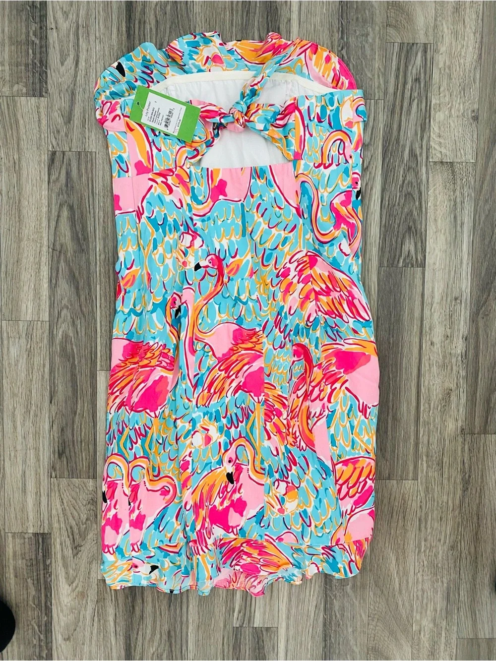 Lilly Pulitzer 2 Tropical Flamingo Shift Dress Franco printed multi peel and eat - Picture 6 of 9